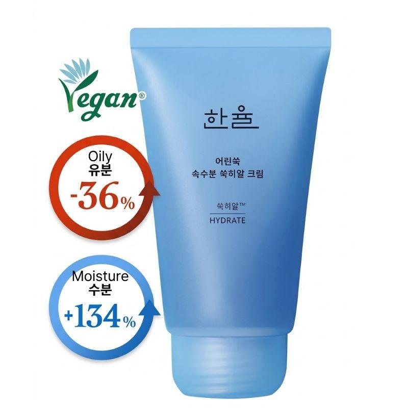 Hanyul Mugwort Hyaluronic Cream Soothing & Deep Moisture Barrier Care 60ml + 62ml Set