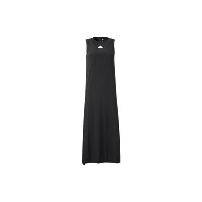 Pure Color Casual Round Neck Sleeveless Dress Women Dress Black IT4350