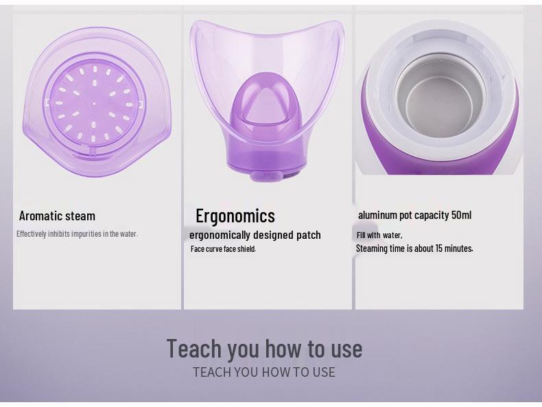 Multifunktionaler 3-in-1 Gesichtsbedampfer: Hydrierendes Schönheitsgerät & Nasenbefeuchter