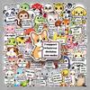 50 Sheets Animal Emoticon Healing Cartoon Stickers for Journals and Diaries