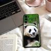 Fubao Panda Handyhülle für Samsung S25,24,23,22,30,21,10,9,Ultra,Plus,Lite,FE,4,5 G Weiche Schwarze Hülle