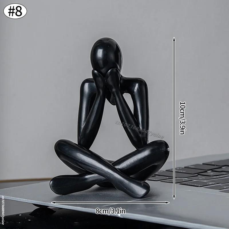 Nordic Light Luxury Style Abstract Figure Home Decoration Ornaments Sitting Posture Statue Crafts Desktop Decor Artworks