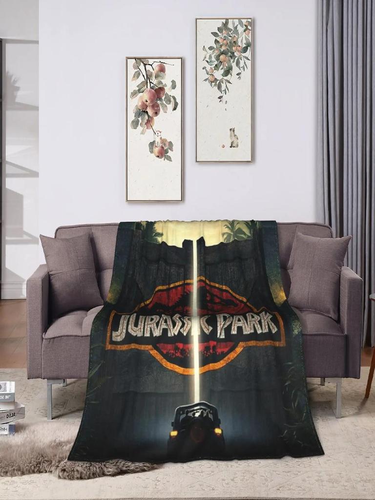Jurassic Park Flanelldecke für Dinosaurier-Liebhaber Weiche Warme Bettwäsche Überwürfe Kinderbettdecke Wohnzimmer Sofabettbezug