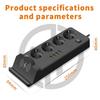 EU Plug Power Strip With Wireless Charger – Multi-Outlet USB PD Charging Station with Wireless Charging Pad