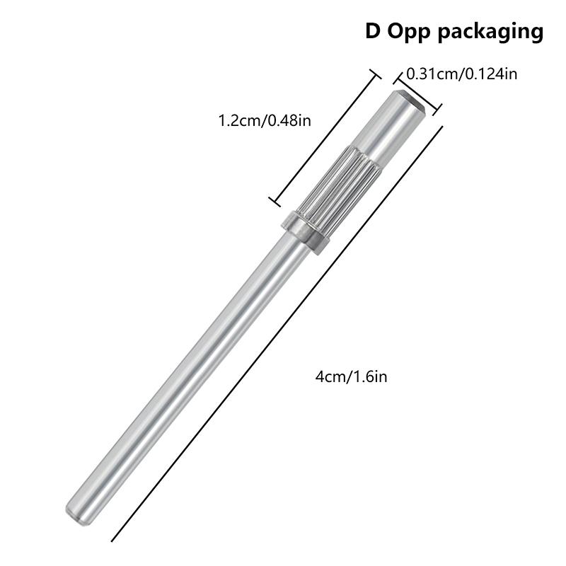 1Pcs 3.1Mm Mandrel Bit For Nails Stainless Steel Sanding Bands For Manicure Sandpaper Ring Holder 3/32 Nail Drill Accessories