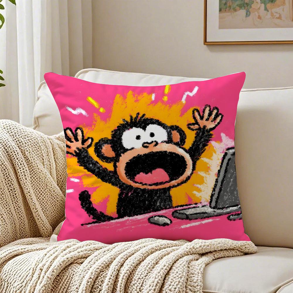 Suitable For Spoof Animal Joke For workers Cushion Cover Pillowcase Antidustmite living Room Sofa Decor Cushion Room