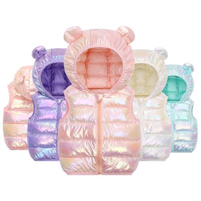 Herbst Winter Kinder Warme Daunenweste Baby Baumwolle Weste Kinder Oberbekleidung Weste Kinder Kleidung Jungen Mädchen Mit Kapuze Jacken Mantel