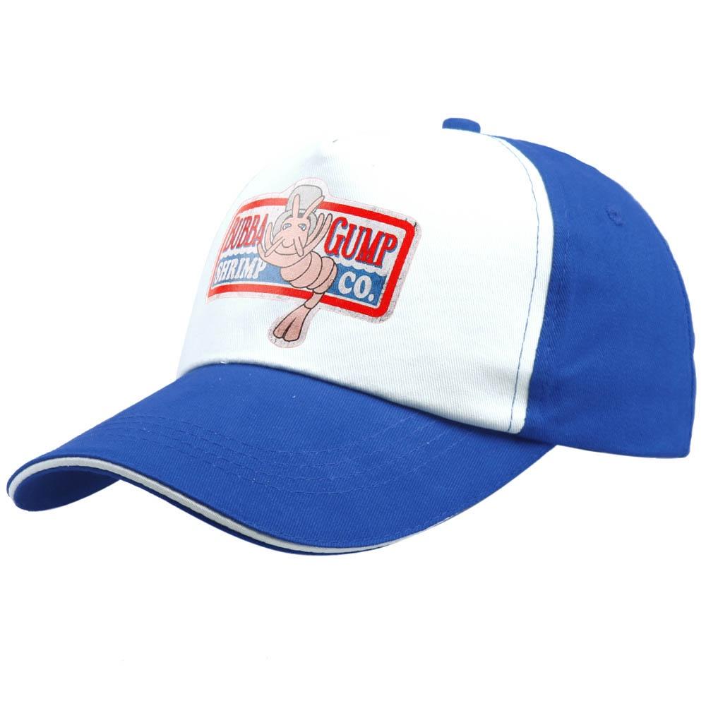 New Bill Curved Bubba Gump Shrimp Hat Red Cap Forrest Gump Halloween Costume