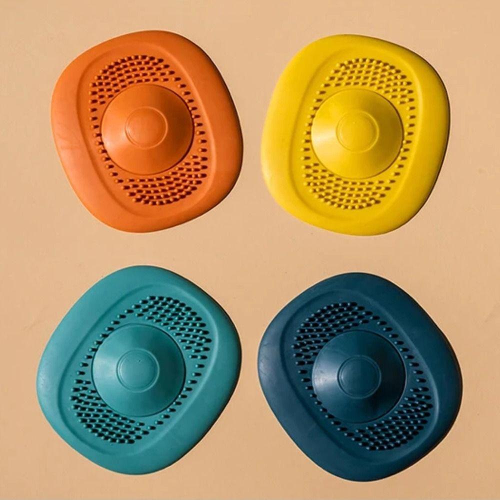 Deodorant Tool Drain Strainer Orange Blue Yellow Green Bathtub Filter Hair Catcher  Bathroom Shower