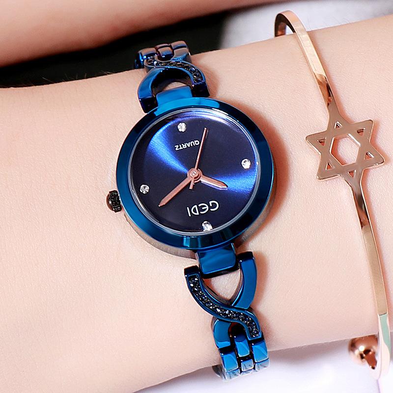 Korean Fashion Student Quartz Watch, Trendy Girlfriend Small Dial Women'S Watch, Exquisite Diamond-Encrusted Women'S Watch