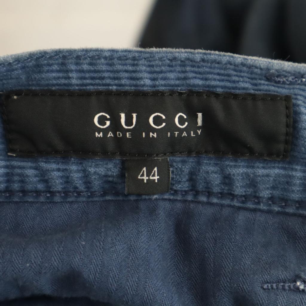 Gucci Made In Italy Corduroy Cargo Pants 44 Navy System Button Fly Men's Used
