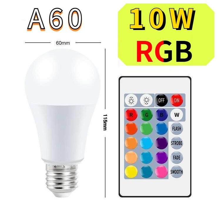 

220 В 110 В E27 Светодиодная лампа RGB 20 Вт 15 Вт 10 Вт 5 Вт Светодиодная лампа RGBWW Сменная красочная светодиодная лампа RGBW с ИК-пультом дистанционного управления E27(AC85-265V)