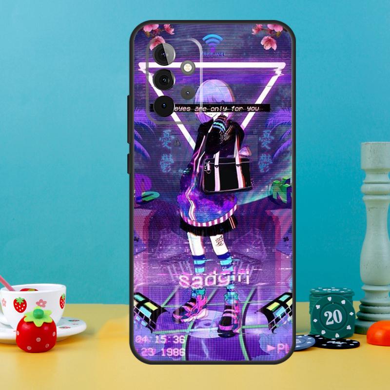Vaporwave Glitch Anime Case For Samsung Galaxy A15 A16 A05 A26 A36 A56 A52 A53 A33 A13 A34 A54 A14 A35 A55 A22 A32