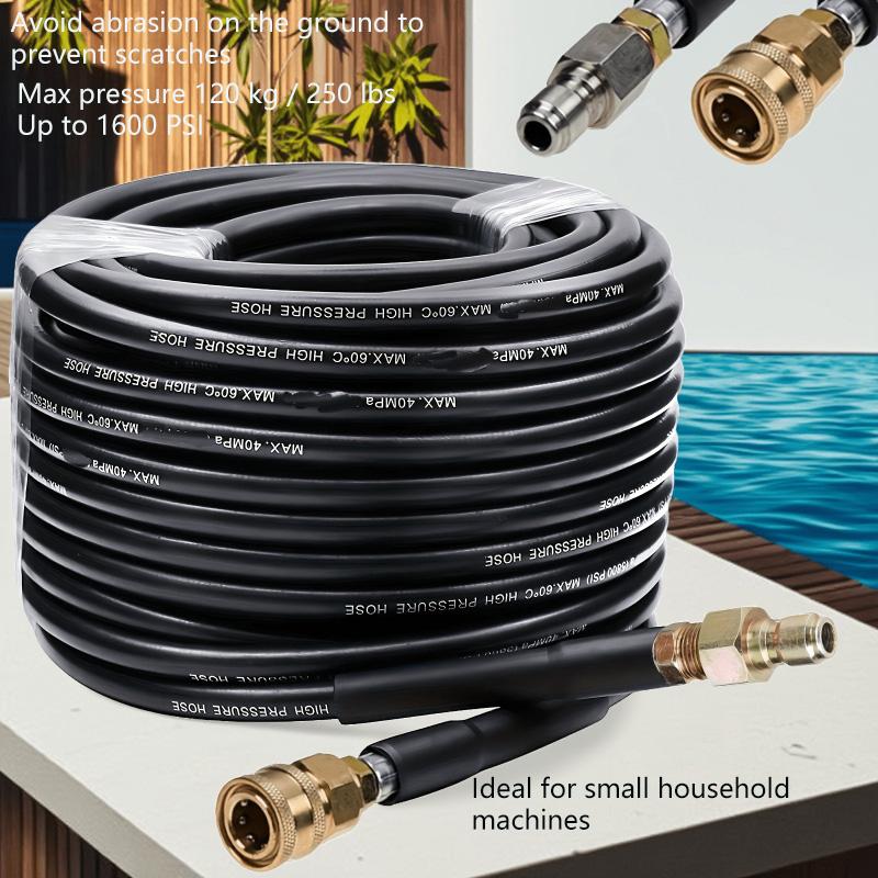 Sewer Jetter Kit,1600PSI 1.45m Nozzle Hose+2.20m 3/8 Quick Connect Hose for Pressure Washer,Drain Unclog & Auto Washing