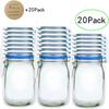 laffeya 20Pack 1000ml (9.6x6.6inch) Reble Mason Jar Bags for Candy & Snacks - Leakproof Storage & Display