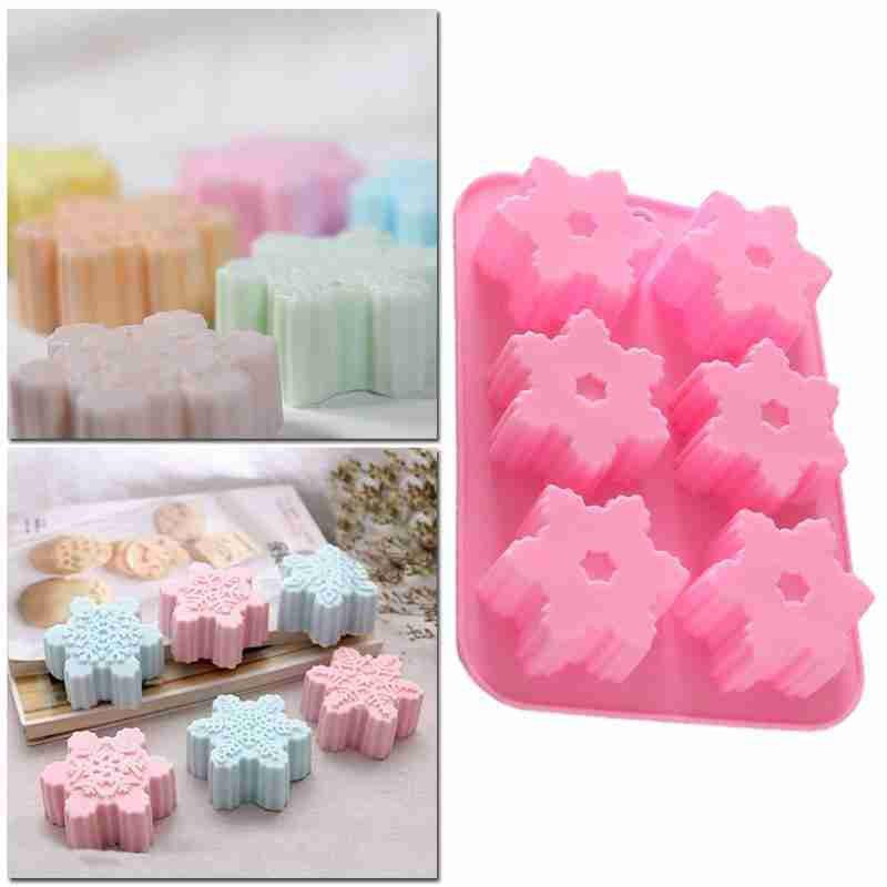 Weihnachten Schneeflocke Seife Form Silikon Form Aroma Gips Gips Harz Form