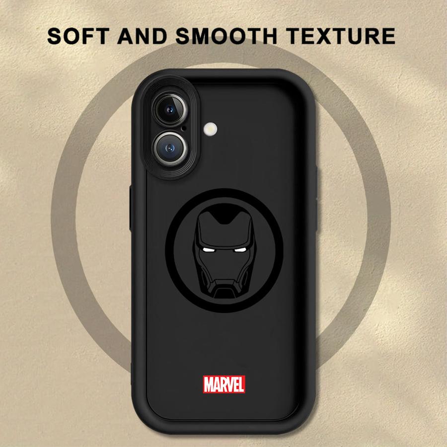 Weiche Hülle für iPhone XR 15 16 14 Plus 16e XS Max 13 12 11 Pro Max 17 Air Marvel Sipider Man Ironman