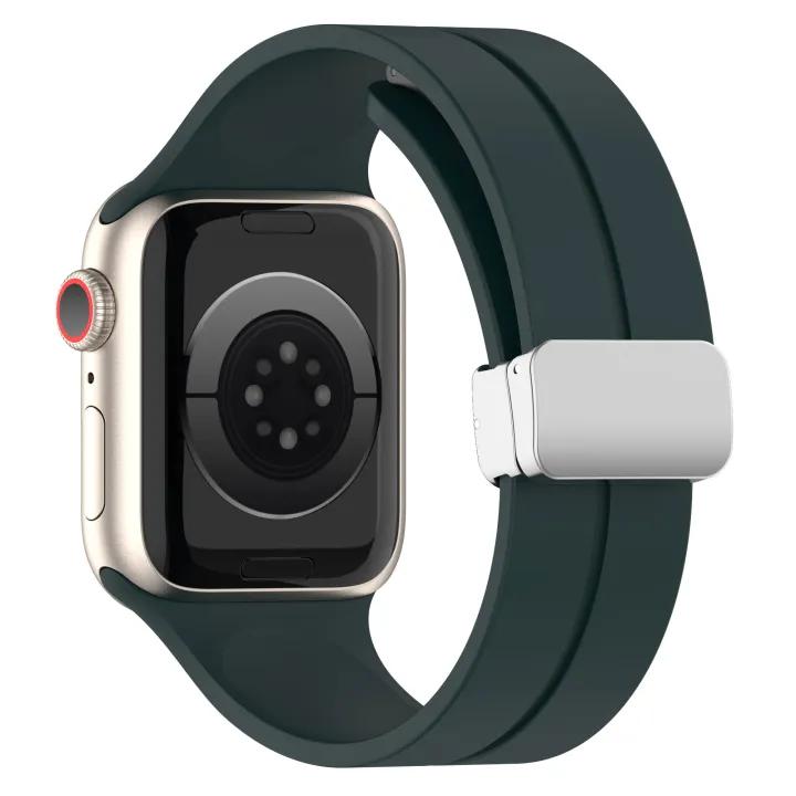Magnetic Strap For Apple watch ultra band 49mm 45 mm Silicone Bracelet iWatch Series 7 8 se 6 5 3 44mm 45mm 40mm 41mm 42mm 38mm