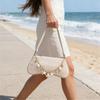 Sommer-Strohhängetasche, Schicke gewebte Umhängetaschen mit Muschelverzierungen, Tragetasche Ideal für Damen Alltag Urlaub