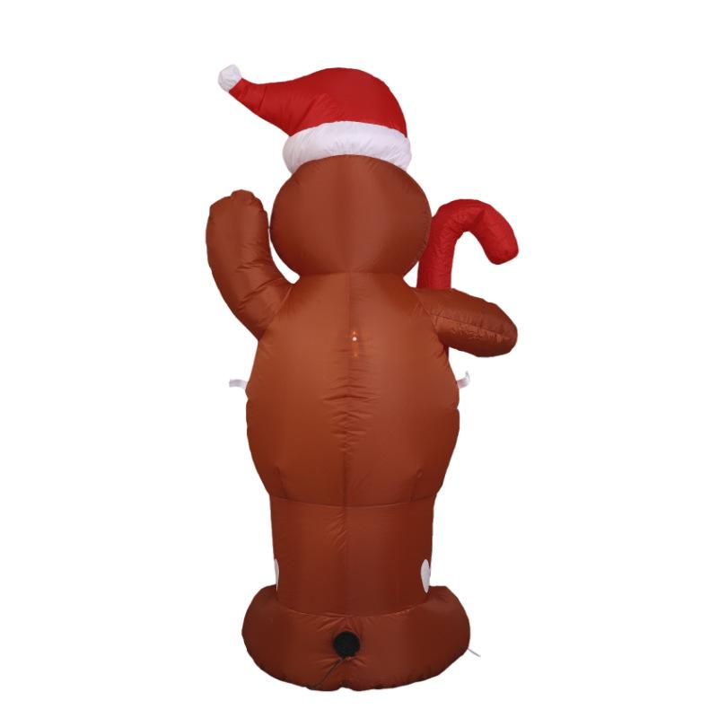 1.5m Christmas Inflatable Gingerbread Man Yard Decoration Outdoor Party Decor