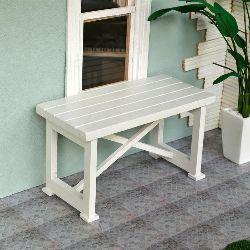 Simulation Miniature Garden Table Natural Wood Flower Stand Figurine For 1/12 Doll House Scene Display Kids RolePlay Game