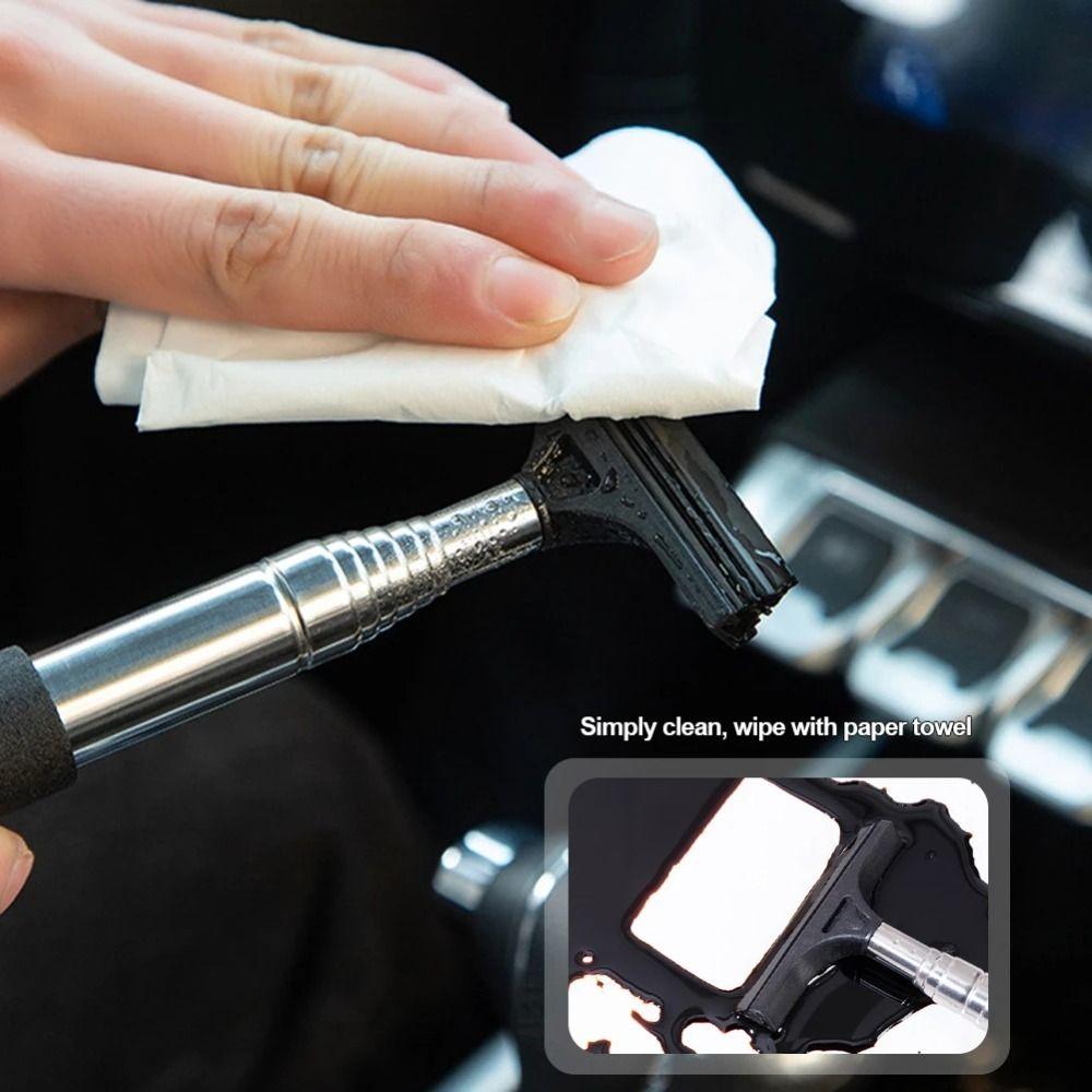 Rubber Rainy Cleaning Supplies Stainless Steel Glass Rain Cleaning Tool Car Rearview Mirror Wiper