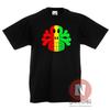 Camiseta De Niños Rasta Con Calavera Y Huesos Cruzados Reggae Dubstep 3-13 Años