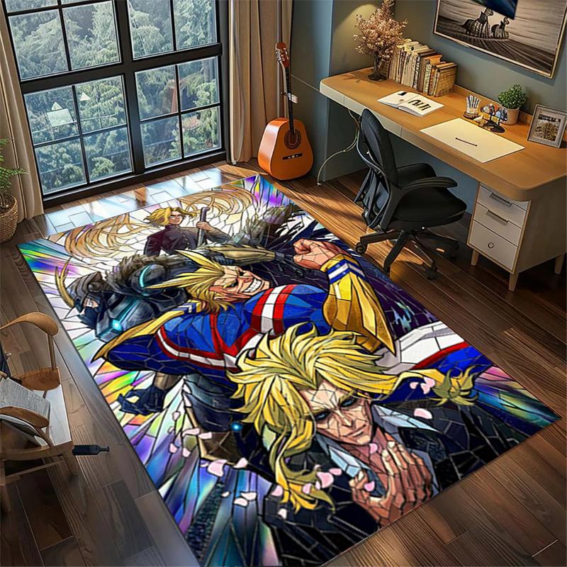 My Hero Academia Bedroom Floor Mat Large Area Non Slip Washable Rug Gamer Room Decor