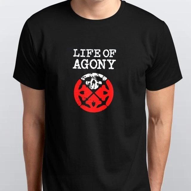 

LIFE OF AGONY 100% Cotton T-shirt Mens Tees Top All sizes S M L XL XXL colours Black, white M