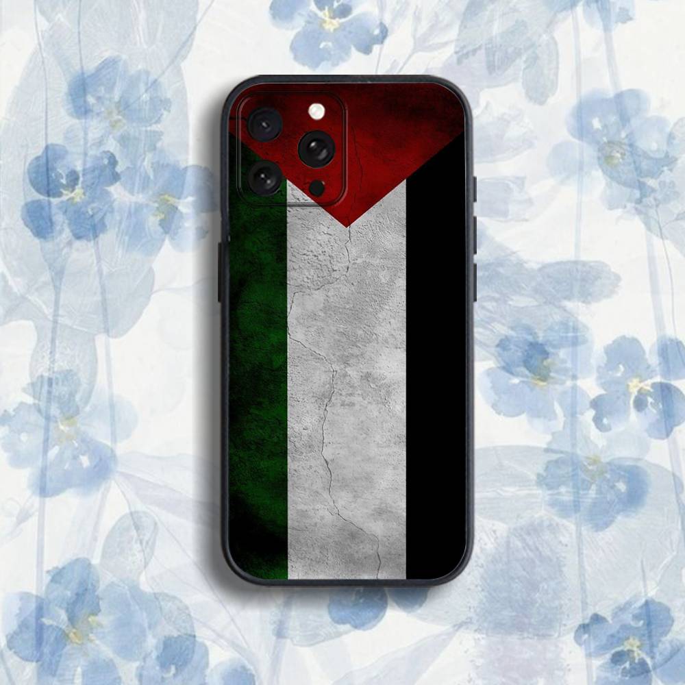 P-Palestine-s F-Flag M-MAP Phone Case For iPhone 17,16,15,14,13,12,Pro,Max,Plus,E,SE4,Air,Mini Black Soft Box