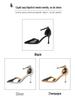 6693-1 Metallic Design One-Strap High Heels - Women's Sexy Pointed Toe Shoes