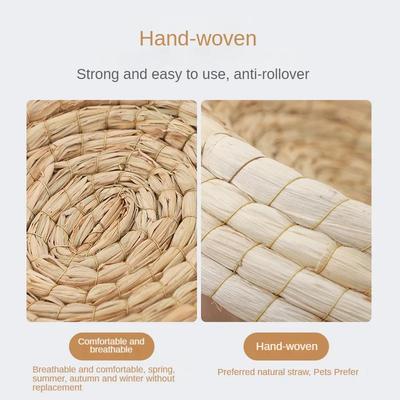 Grass Woven Pigeon Nest Carrier Pigeon Nest Hatching and Breeding Nest Corn Husk Anti Rollover Grass Nest Pet Supplies