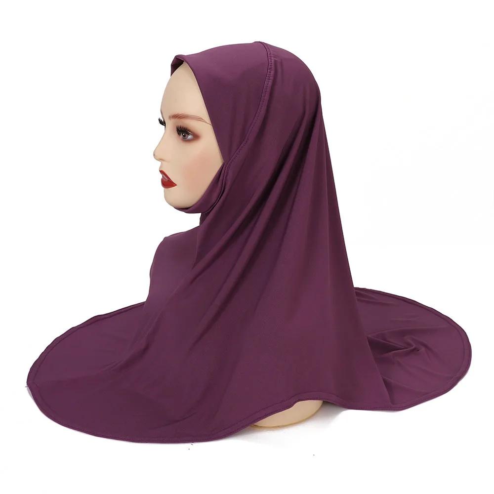 Modal Hijab Jersey Hijabs for Women Hijab Turban Arab Headgear Double Round Headscarf Bonnet Hijab Turbante Feminino Para Festa