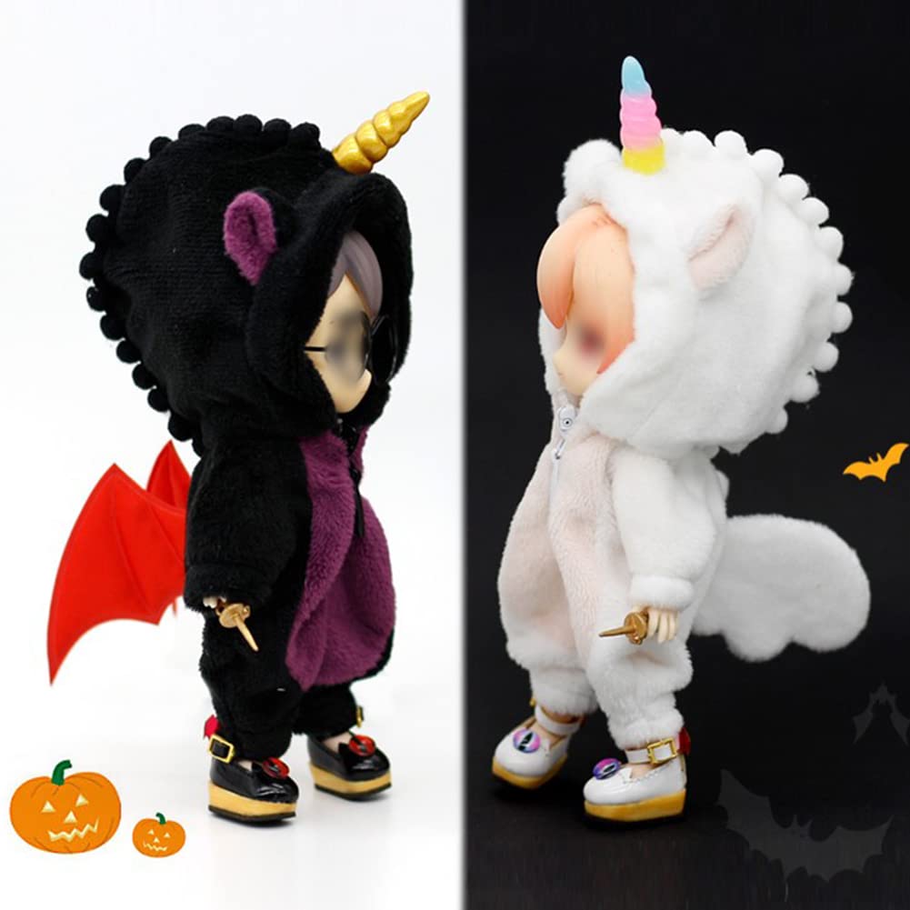 HIGHAWK Obitsu 11 OB11 Size Costume Obitsu Doll 11 Clothes Animal GSC Home Wear Doll Clothes 112bjd Doll Clothes Fluffy 11cm Doll (Unicorn, Angel)