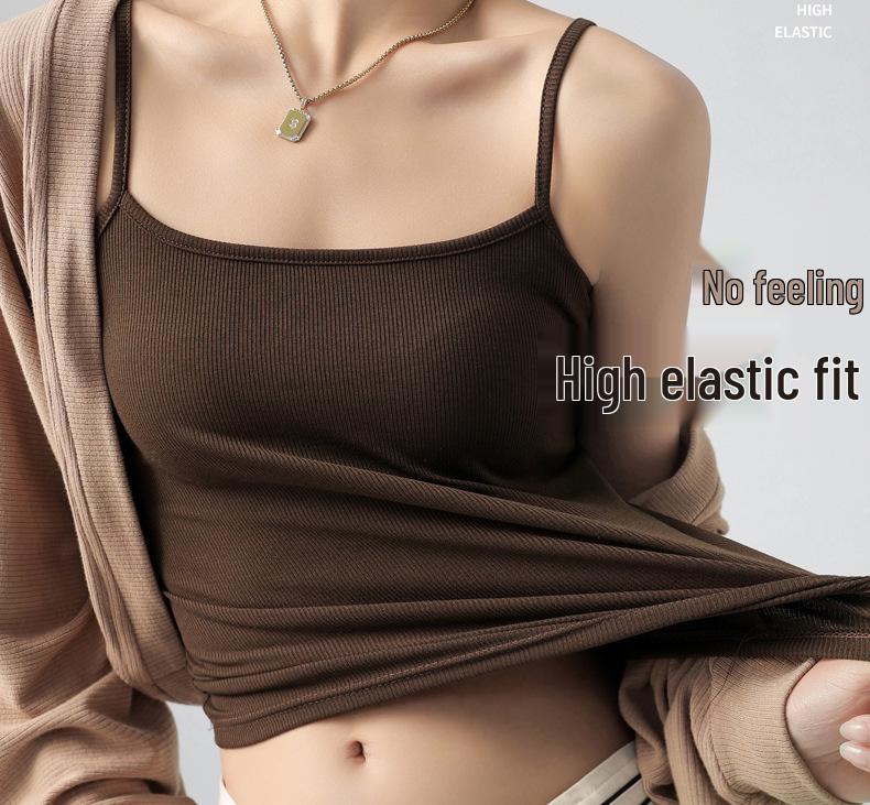 Ribbed Camisole Tank Top for Women - Slim Fit, Underarm Coverage, Spring/Summer/Autumn Wear