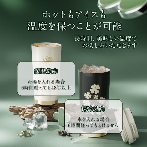 GERM 500ml S316 Stainless Steel Vacuum Insulated Tumbler with Straw and Lid, Portable Water Bottle, Stylish Gift, Machine Washable (Black)