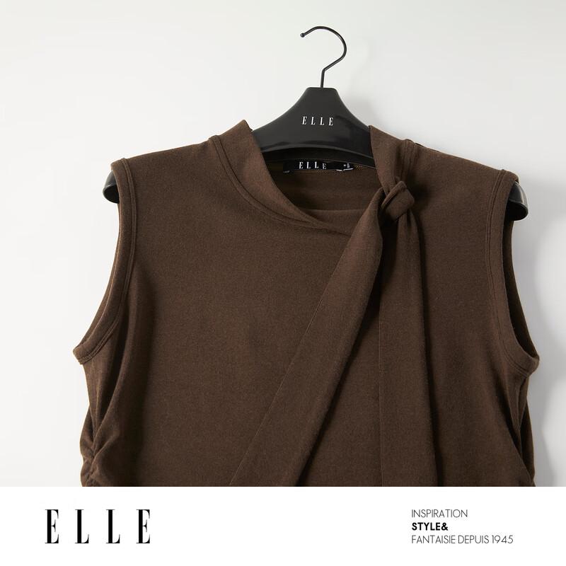 ELLE Tie-Strap Stand Collar Sleeveless Top
