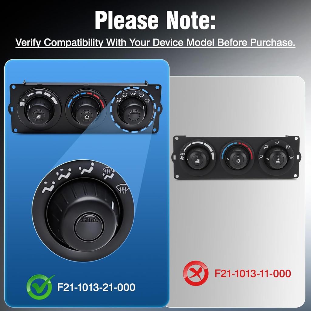 HVAC A/C Control Panel, AC Heater Climate Control Panel Compatible with Kenworth Truck 2006-2025, Replaces F21-1013-21-000 (General)