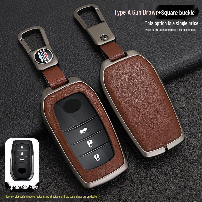 Toyota RAV4 Smart Key Zinc Alloy Leather Protective Case