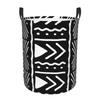 Black And White African Bogolan Tribal Pattern Dirty Laundry Baskets Large Waterproof Clothes Sundries Basket For Home Kids