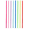 50x Colorful Plastic Reusable Straight Drinking Straws