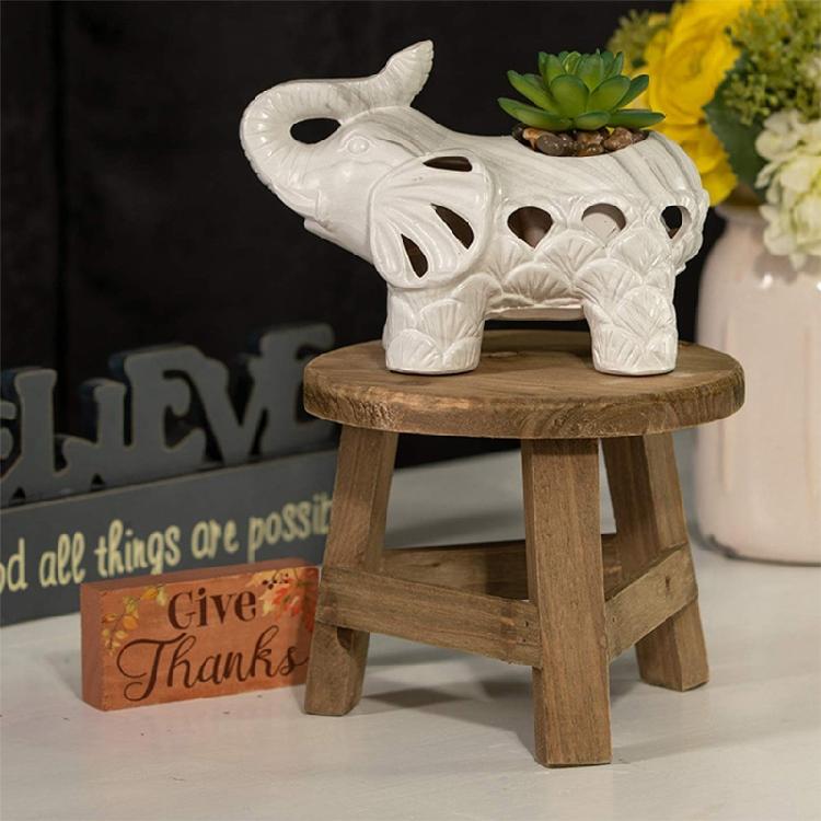 Mini-Holzhocker Blumenregal Hocker Ausstellungsständer Heim-Terrassen-Dekorationswerkzeug