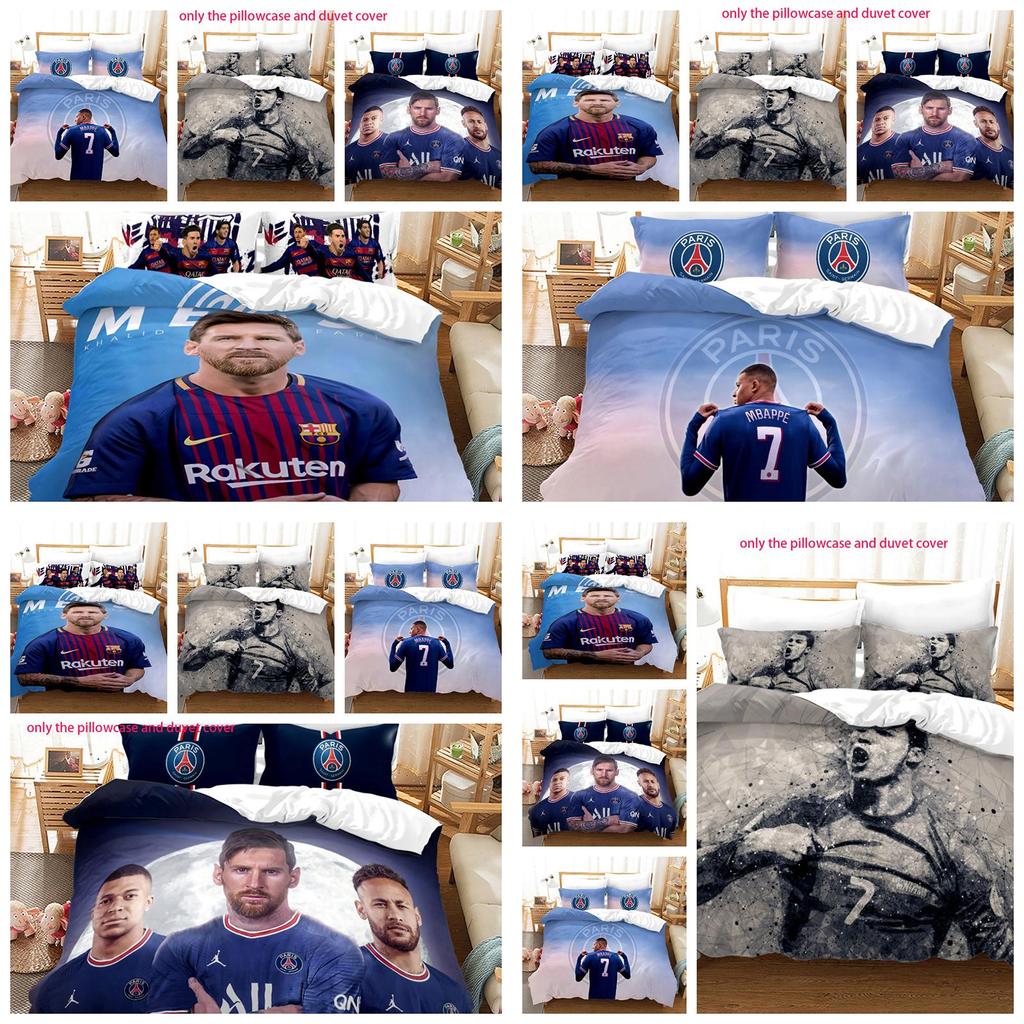 Modern And Simple 3d Football Player Bedding Set High Quality And Digital Print
