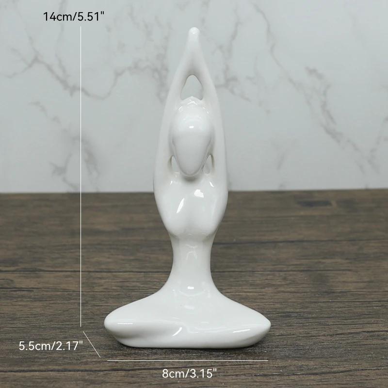 

Элегантная керамика Позы йоги Девушки Женщины Фигурки Фарфоровая статуэтка леди Статуя Скульптура Студия йоги Домашний декор Орнаменты Подарки