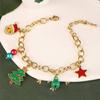 Santa Claus Christmas Tree Pearl Titanium Bracelet - Cute European & American Cartoon Girl Jewelry