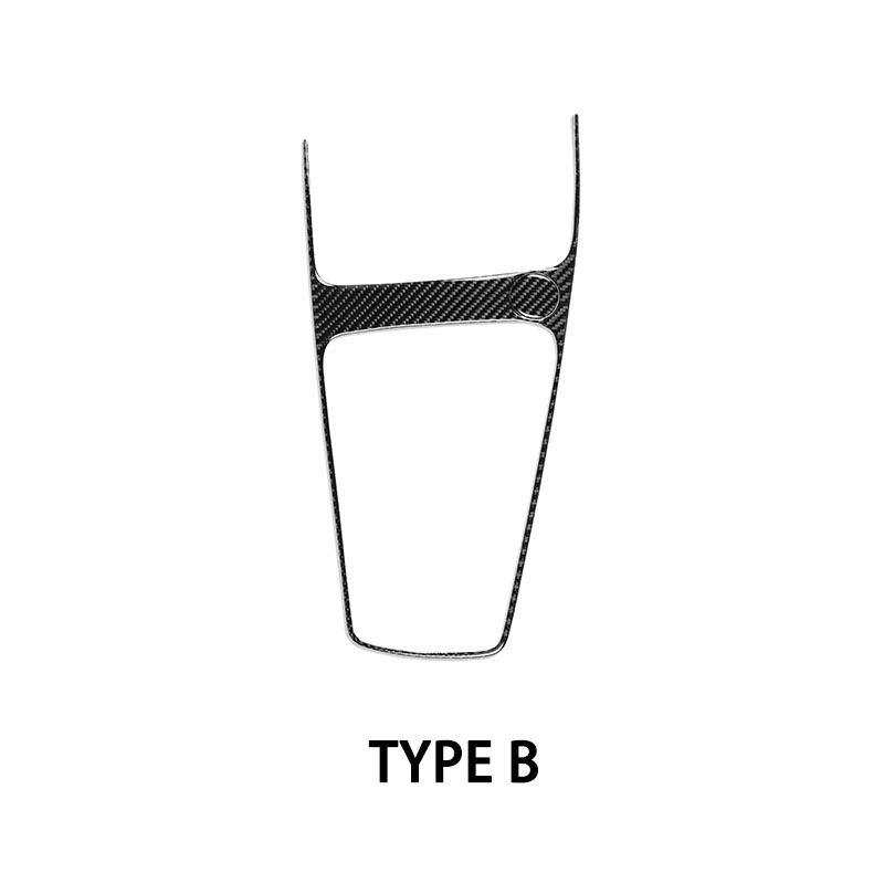 Soft Carbon Fiber For Seat Leon 2017 2018 Car Styling Interior Center Console Gear Shift Panel Outer Frame Cover Trim