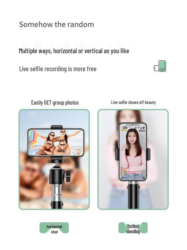 Multifunctional Tripod with Beauty Fill Light & Sound Card for Mobile Streaming and Outdoor K-Song