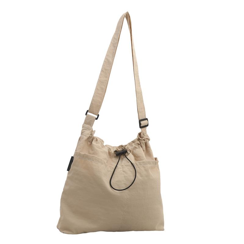 

Large capacity messenger bag women s multi-pocket textured women s bag fashion women s bag college student class bag mommy bag