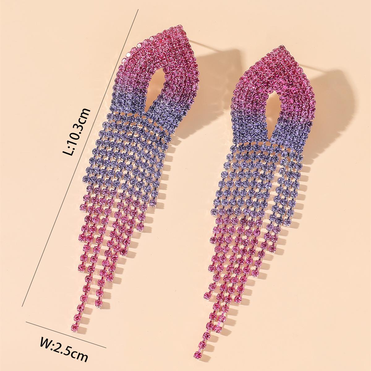 

Крупные серьги-кисточки со стразами для ночных клубов и баров