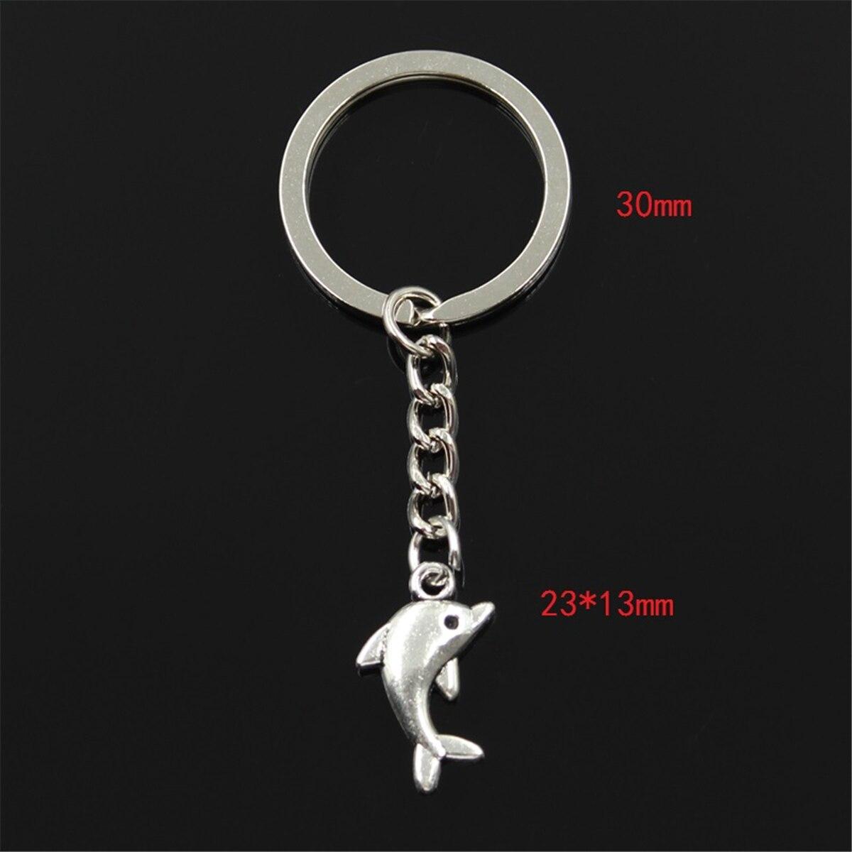 Модный милый дельфин 23x13 мм кулон 30 мм брелок для ключей бронзовый мужской — фото 3